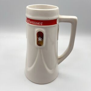 Vintage Budweiser Ceramic Beer Stein Pitcher - Great Condition
